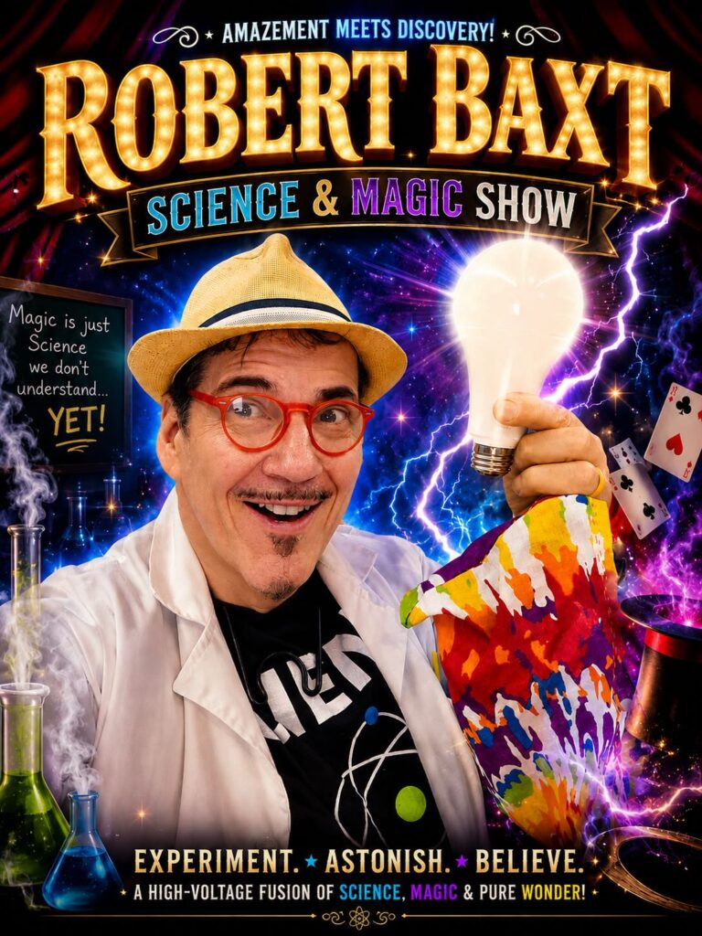 POSTER FOR THE SCIENCE AND MAGIC SHO2